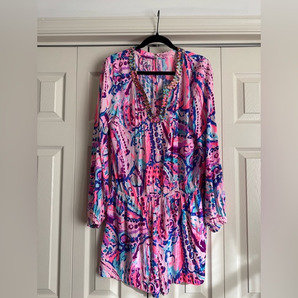 Lilly Pulitzer Colby Beaded Romper - Picture 3 of 8
